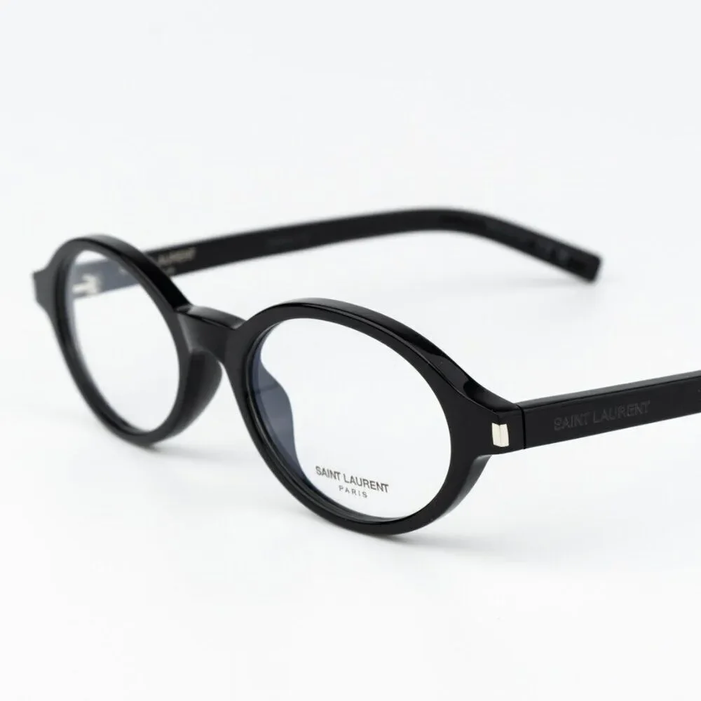 NEW Saint Laurent SL751 JEANNE OPT 001 Black Oval Women Eyeglasses
